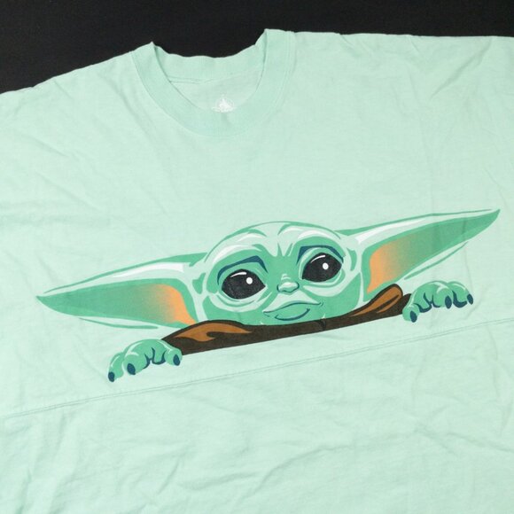 Spirit Jersey Star Wars The Mandalorian Grogu Shirt Disney Parks Mint Green Size - Picture 4 of 12